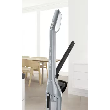 Vysávač tyčový vysávač Bosch BCH3P210 2-in-1, suché čistenie, 0,4 l nádoba na prach, bezdrôtový + sieťová prevádzka, sivá/čierna, 3 kg