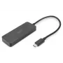 Digitus DS-45334 3-portový MST video hub, USB-C na 3x DisplayPort, čierny