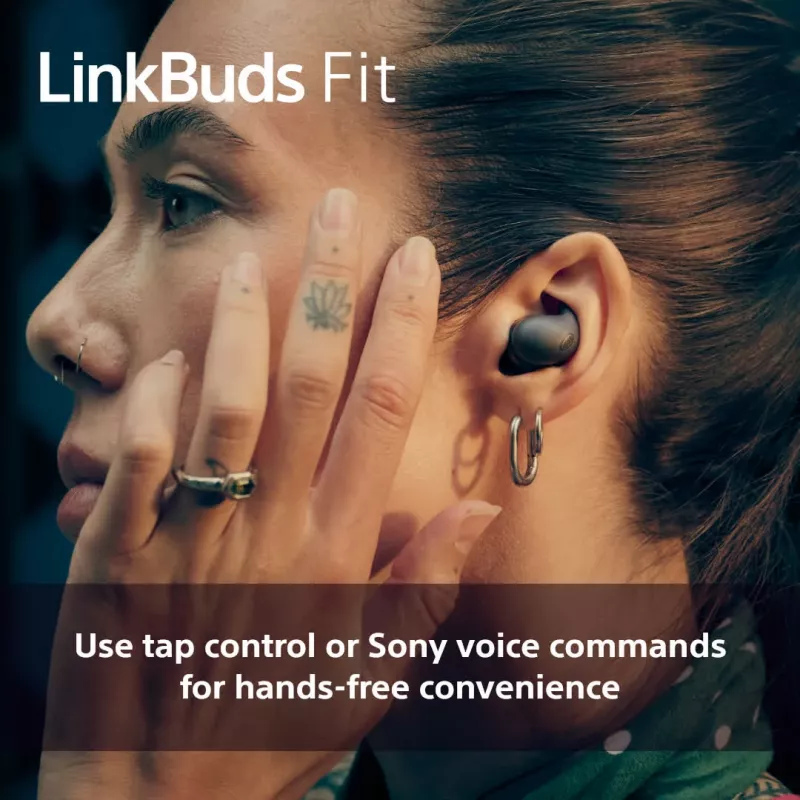 Bezdrôtové In-Ear slúchadlá Sony LinkBuds Fit WFLS910NB — Bluetooth, 20–20000 Hz, dosah 10 m, 75 g, čierne