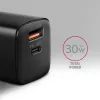 Axagon ACU-PQ30 PD3.0 & QC4+ 2xOUTPUTS nástenná nabíjačka 30W