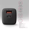 Axagon ACU-PQ30 PD3.0 & QC4+ 2xOUTPUTS nástenná nabíjačka 30W