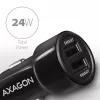 Axagon PWC-5V5 SMART auto nabíjačka 24W, 2x USB-A port, 5V/2,4A + 5V/2,4A