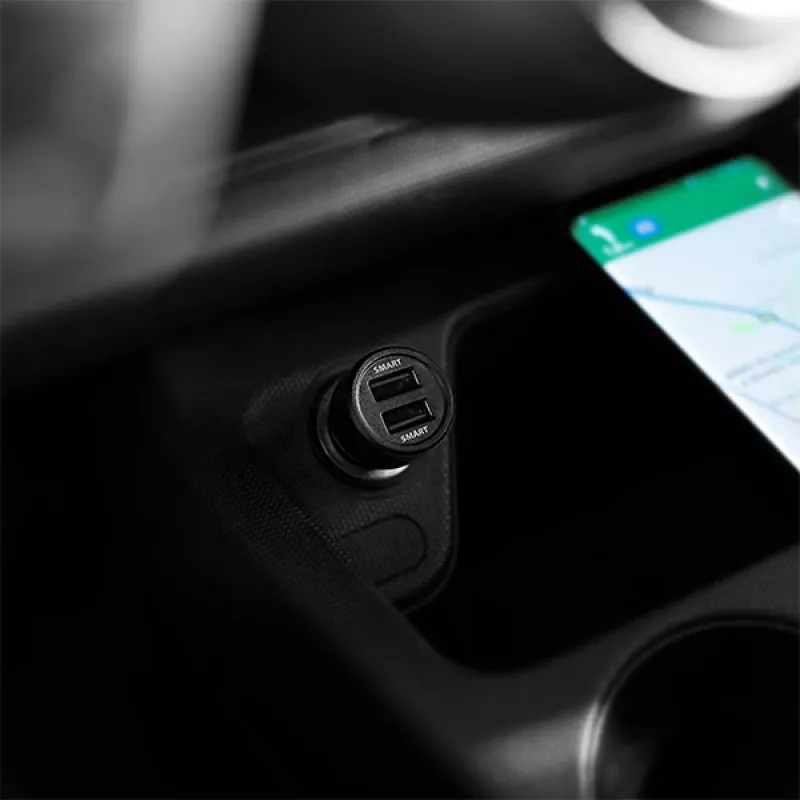 Axagon PWC-5V5 SMART auto nabíjačka 24W, 2x USB-A port, 5V/2,4A + 5V/2,4A