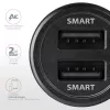 Axagon PWC-5V5 SMART auto nabíjačka 24W, 2x USB-A port, 5V/2,4A + 5V/2,4A