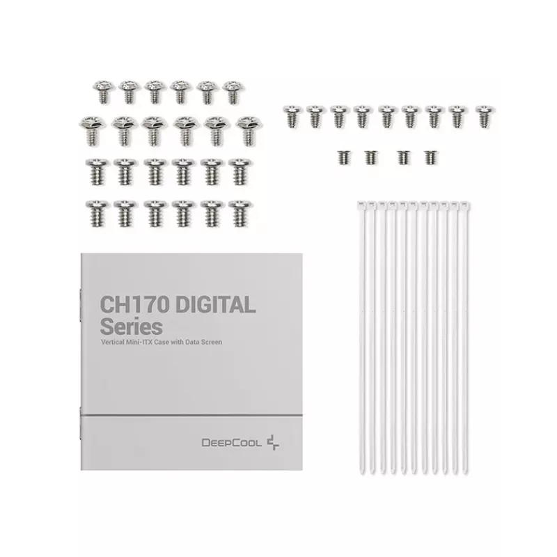 DeepCool CH170 Digital R-CH170-WHNPI0D-G-1 počítačová skriňa Mini-ITX Mini Tower bez zdroja, 2x USB 3.0, USB-C, biela