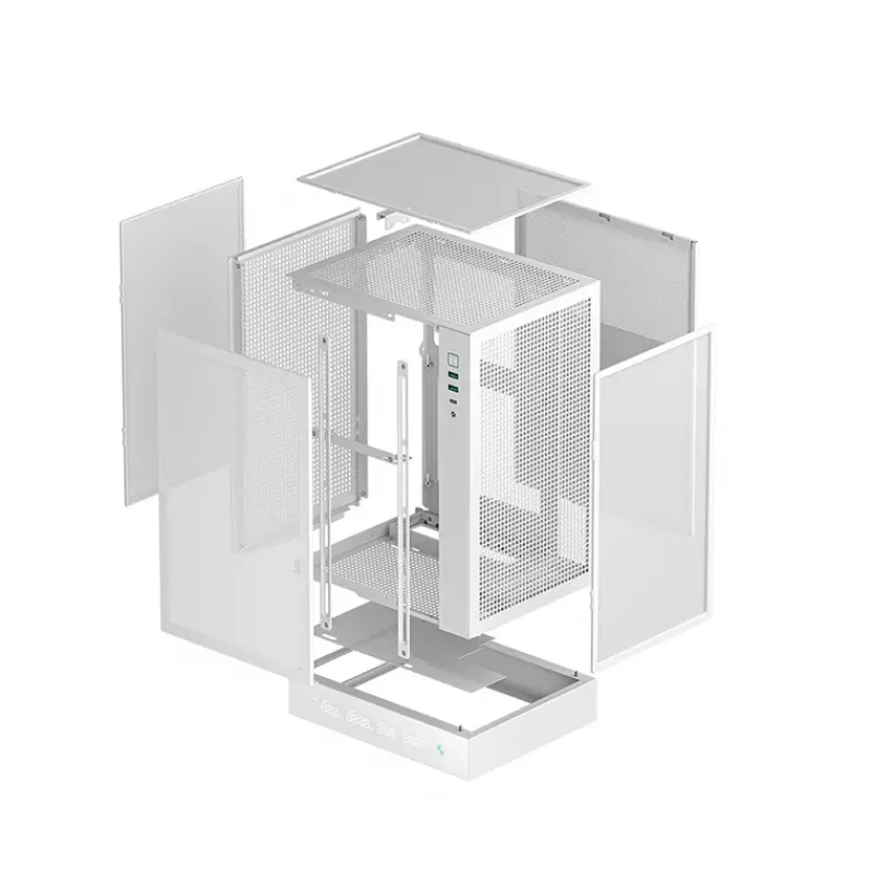 DeepCool CH170 Digital R-CH170-WHNPI0D-G-1 počítačová skriňa Mini-ITX Mini Tower bez zdroja, 2x USB 3.0, USB-C, biela