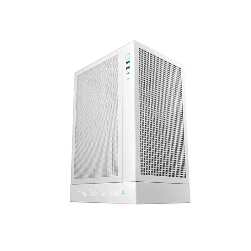 DeepCool CH170 Digital R-CH170-WHNPI0D-G-1 počítačová skriňa Mini-ITX Mini Tower bez zdroja, 2x USB 3.0, USB-C, biela