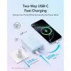 Powerbanka Anker Zolo 10000mAh, 30W Super Fast Charging, integrovaný kábel USB-C, biela