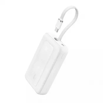 Powerbanka Anker Zolo 10000mAh, 30W Super Fast Charging, integrovaný kábel USB-C, biela