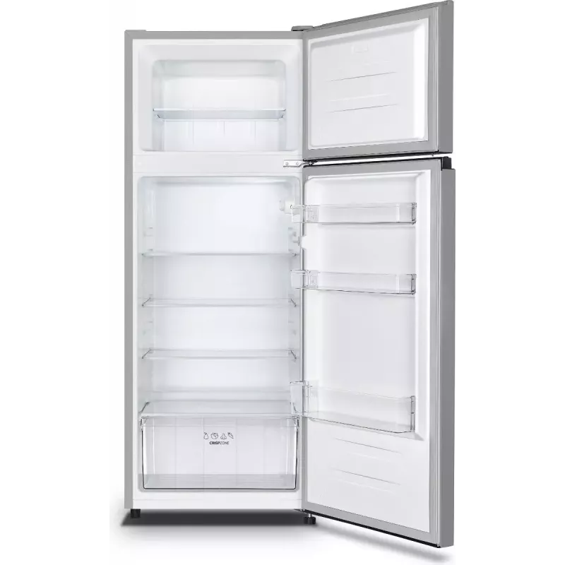 Voľne stojaca chladnička Gorenje RF414EPS4 — 206 L celkom, 165 L chladiaca časť, 41 L mraziaca časť, sivá