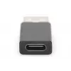DIGITUS USB Type-C adaptér, typ A na C M/F, 3A, 5GB, verzia 3.0, čierny
