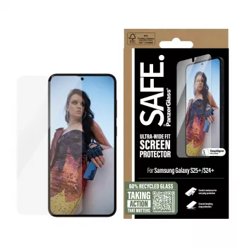 PanzerGlass SAFE. by ® ochrana displeja Samsung Galaxy S25+ | S24+ | Ultra-Wide Fit s EasyAligner