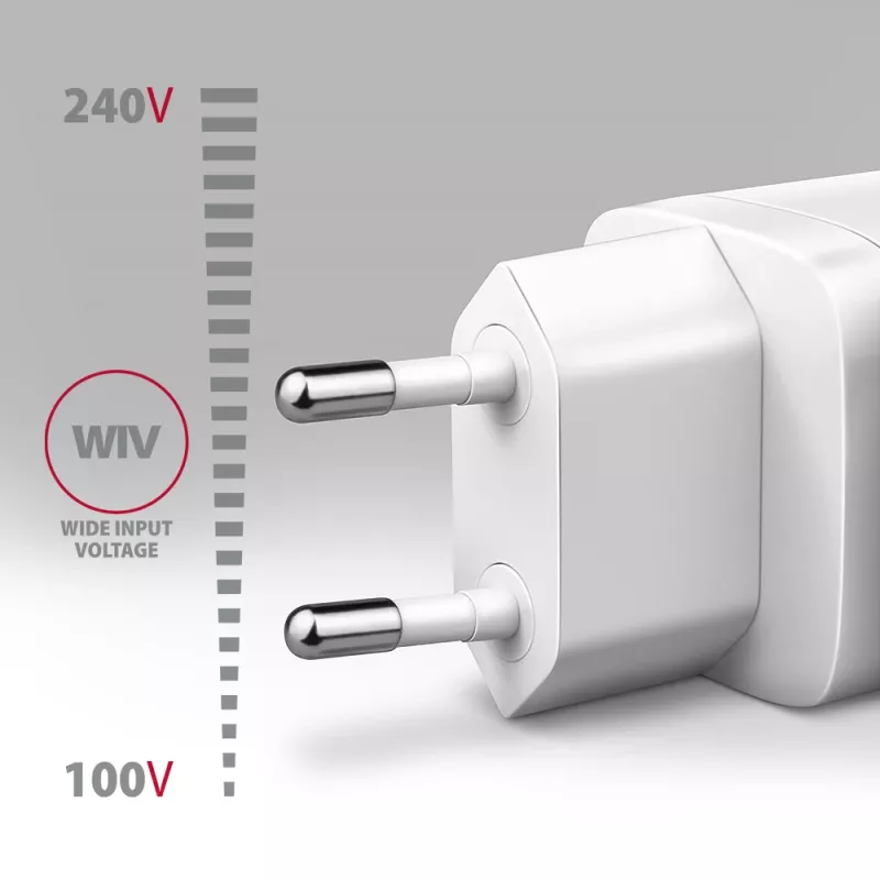 Nástenná nabíjačka Axagon ACU-PD30W 1x QC3.0/AFC/FCP/PD Type-C 30W biela