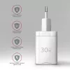 Nástenná nabíjačka Axagon ACU-PD30W 1x QC3.0/AFC/FCP/PD Type-C 30W biela
