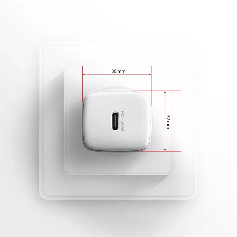 Nástenná nabíjačka Axagon ACU-PD30W 1x QC3.0/AFC/FCP/PD Type-C 30W biela