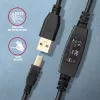 Axagon ADR-210B aktívny prepojovací/repeater kábel USB 2.0 konektor samec A na konektor samec B, 10 m