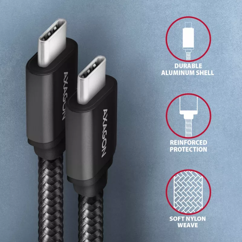 Axagon BUCM3-CM30AB SPEED USB-C <> USB-C 3.2 Gen 1 kábel 3 m