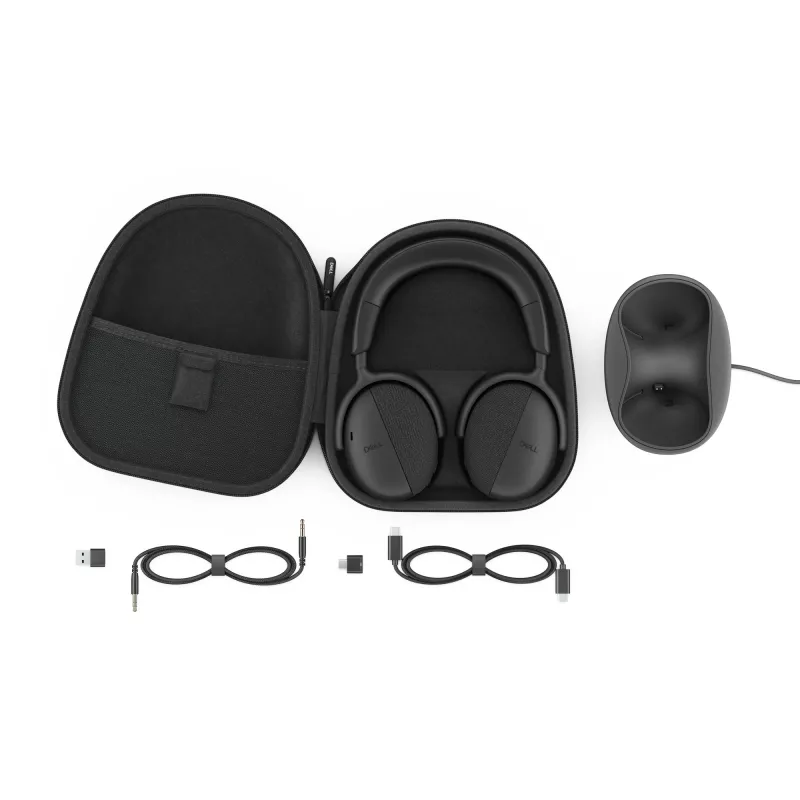 DELL Pro Premium Wireless ANC Headset - WL7024, káblový & bezdrôtový, telefonovanie/hudba, 20 - 20000 Hz, 297 g, headset, čierny