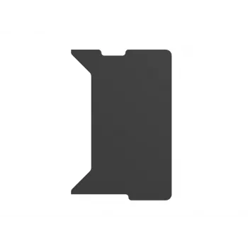 Kompaktný kancelársky stôl genesis NDS-2281 antracitovo čierny, hĺbka 50 cm