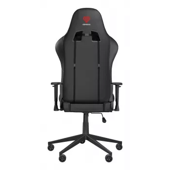 Herná stolička GENESIS Nitro 440 G2, čalúnené sedadlo, textil/ekokoža, sivá/čierna, max. 120 kg, nastaviteľné operadlo a 1D podrúčky