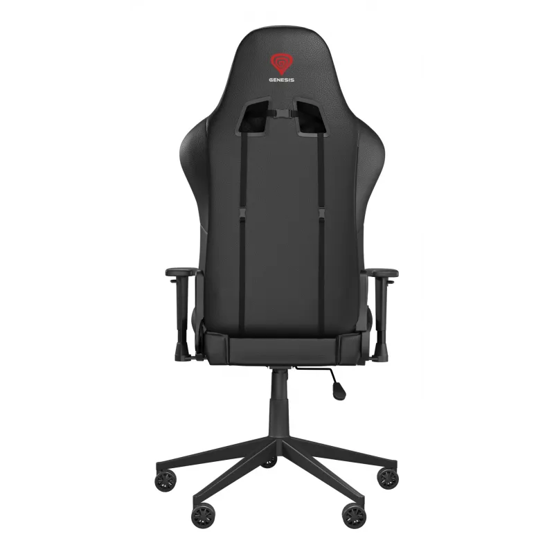 Herná stolička GENESIS Nitro 440 G2, čalúnené sedadlo, textil/ekokoža, sivá/čierna, max. 120 kg, nastaviteľné operadlo a 1D podrúčky
