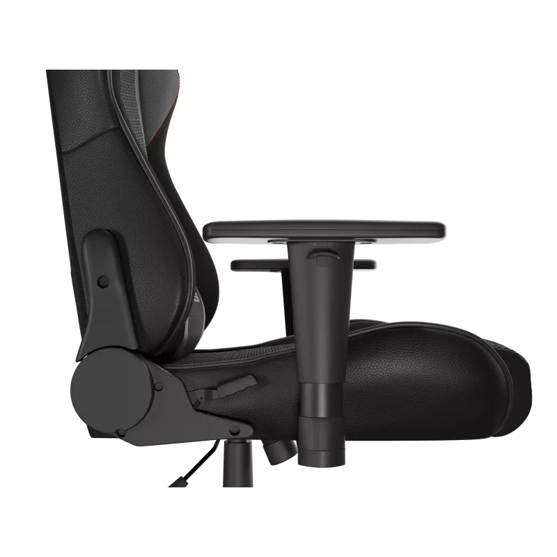 Herná stolička GENESIS Nitro 440 G2, čalúnené sedadlo, textil/ekokoža, sivá/čierna, max. 120 kg, nastaviteľné operadlo a 1D podrúčky