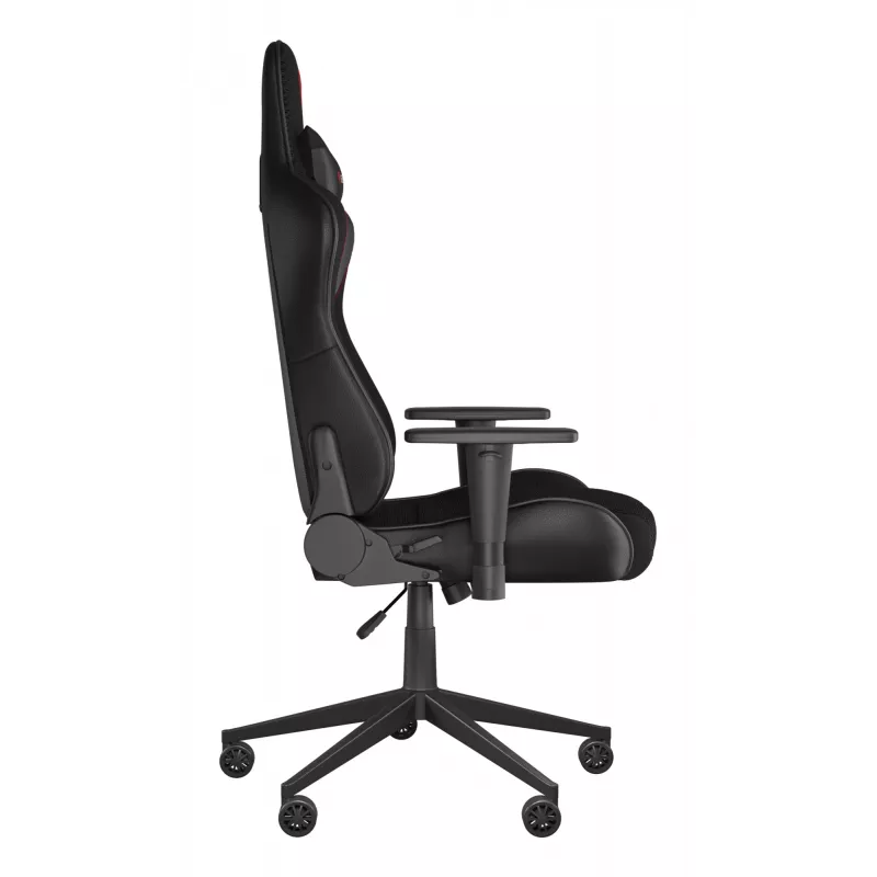 Herná stolička GENESIS Nitro 440 G2, čalúnené sedadlo, textil/ekokoža, sivá/čierna, max. 120 kg, nastaviteľné operadlo a 1D podrúčky