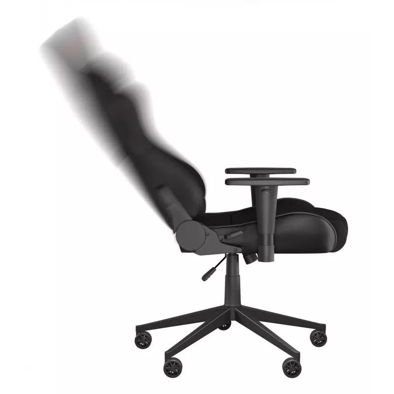 Herná stolička GENESIS Nitro 440 G2, čalúnené sedadlo, textil/ekokoža, sivá/čierna, max. 120 kg, nastaviteľné operadlo a 1D podrúčky