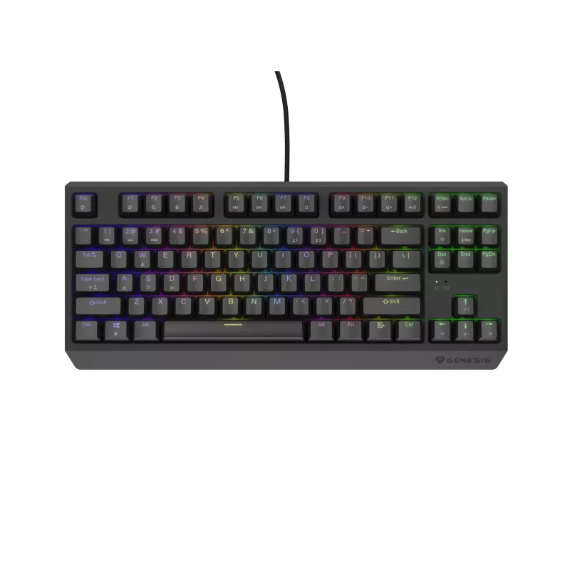 Genesis Thor 230 TKL drôtová mechanická herná klávesnica, US, čierna, Outemu Red