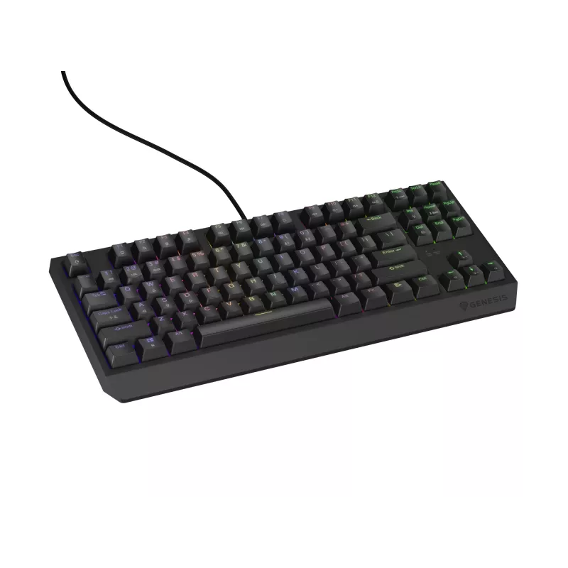Genesis Thor 230 TKL drôtová mechanická herná klávesnica, US, čierna, Outemu Red