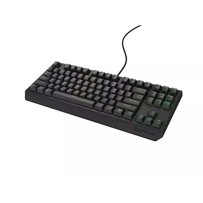 Genesis Thor 230 TKL drôtová mechanická herná klávesnica, US, čierna, Outemu Red
