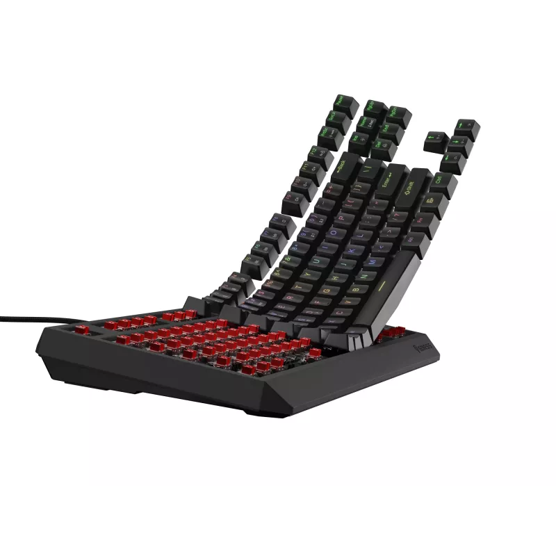 Genesis Thor 230 TKL drôtová mechanická herná klávesnica, US, čierna, Outemu Red