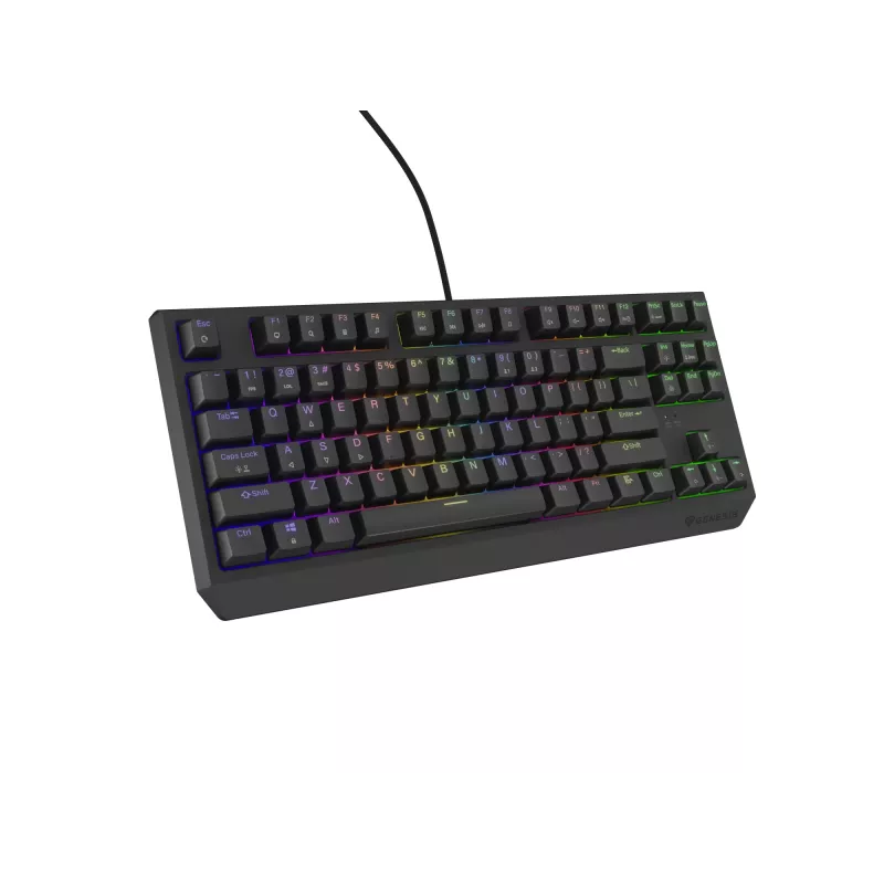 Genesis Thor 230 TKL drôtová mechanická herná klávesnica, US, čierna, Outemu Red