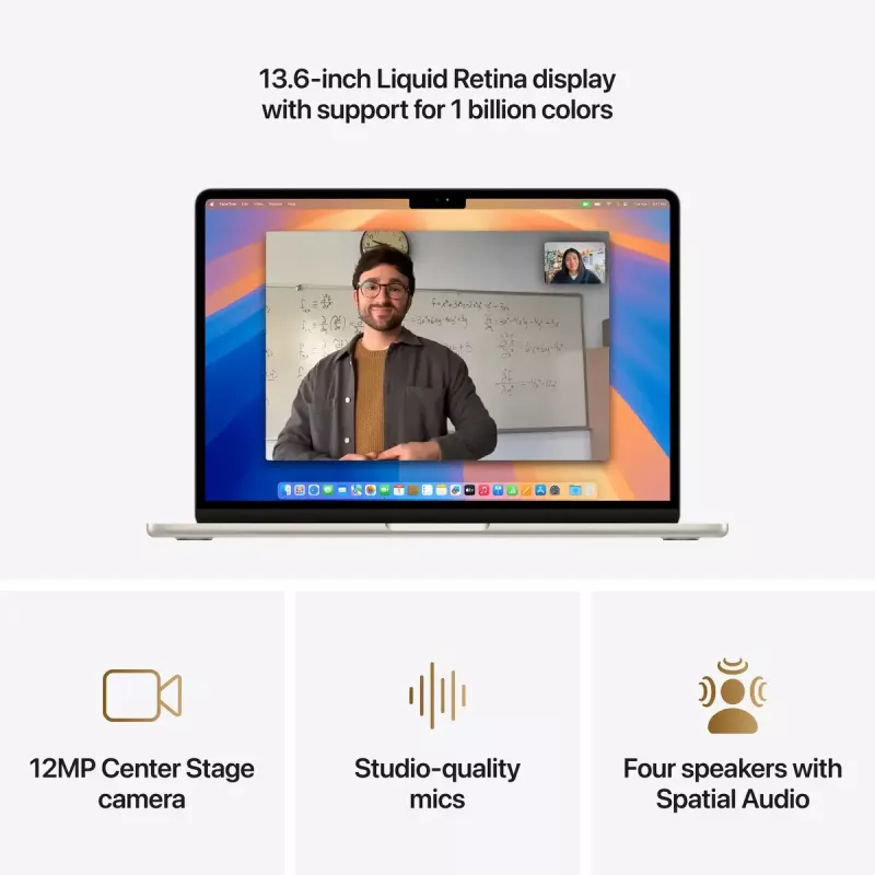 Laptop Apple MacBook Air 13 palcov M4 10‑Core CPU 8‑Core GPU 16 GB RAM 256 GB SSD macOS