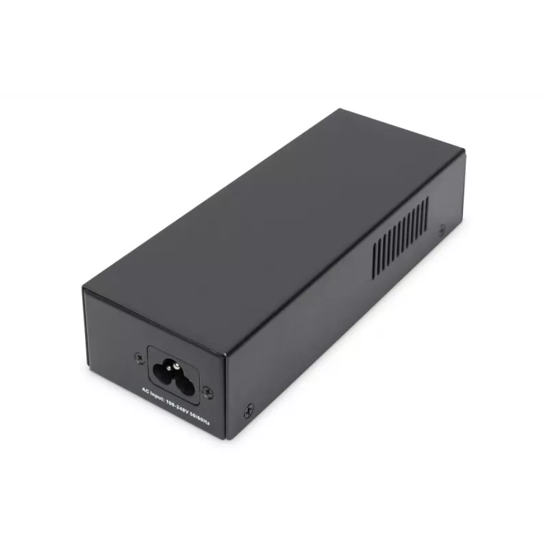 DIGITUS Gigabit Ethernet PoE++ injektor, 802.3bt Power pins: 4/5(+),7/8(-) and 3/6(+), 1/2(-), 85W
