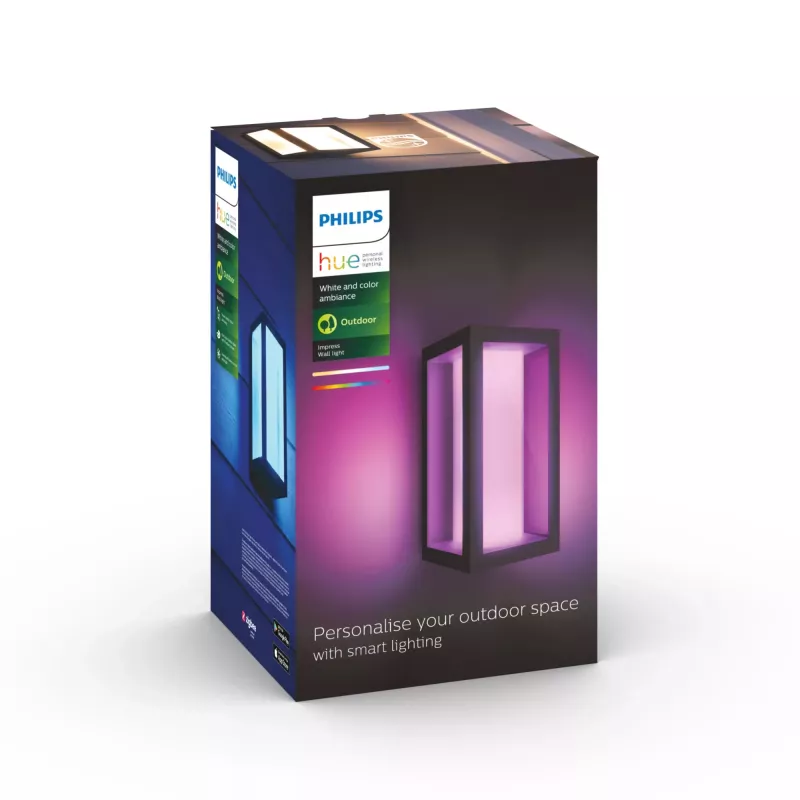 Philips Hue White and colour ambience Impress vonkajšie nástenné svietidlo