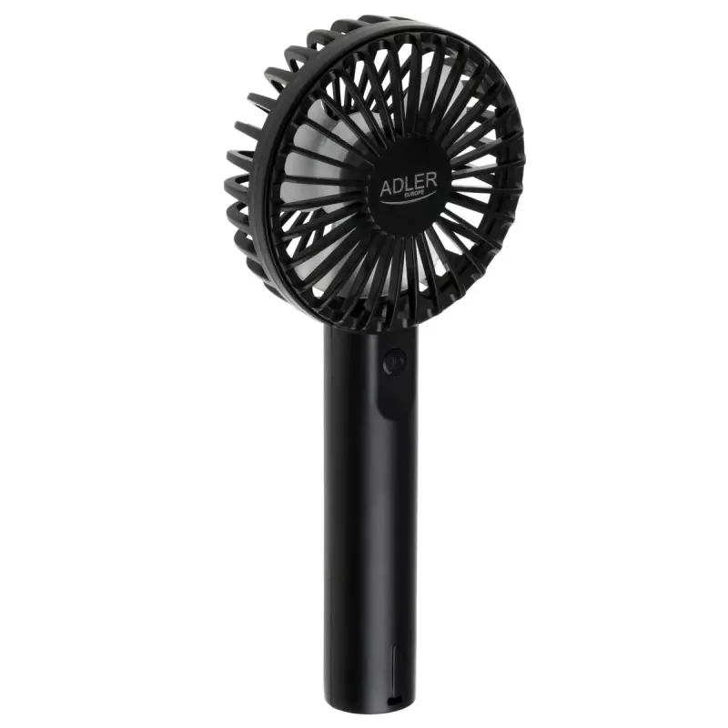 Stolový ventilátor Adler AD 7338 Mini USB — 7 cm priemer, 3 rýchlosti, čierny