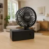 Stolový ventilátor Adler AD 7336 – skladací mini ventilátor, 6,5 cm priemer, 1 rýchlosť, čierny