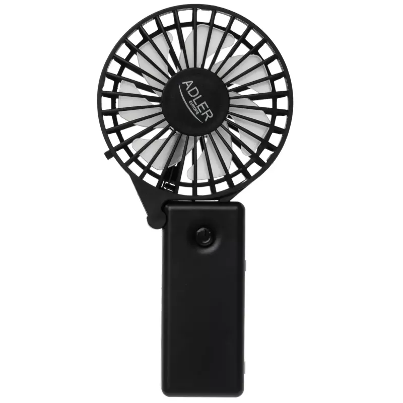 Stolový ventilátor Adler AD 7336 – skladací mini ventilátor, 6,5 cm priemer, 1 rýchlosť, čierny