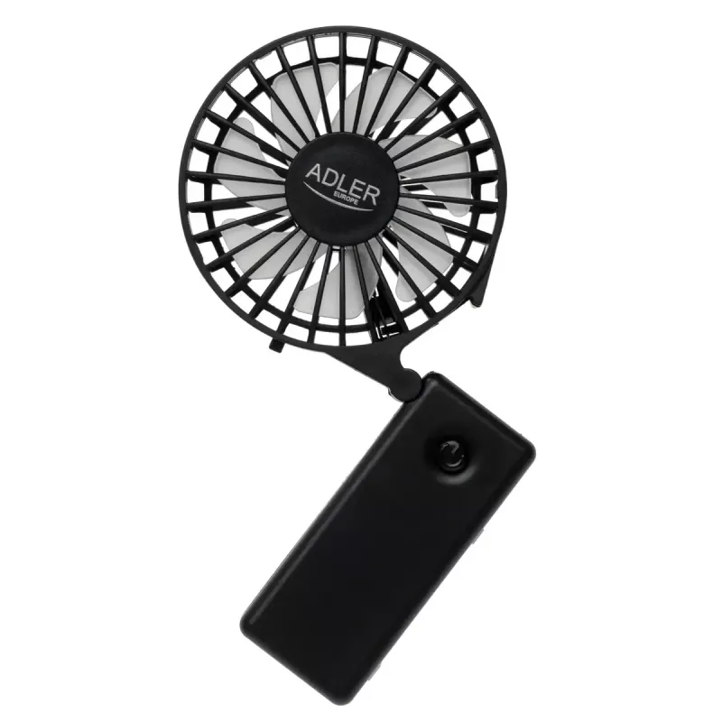 Stolový ventilátor Adler AD 7336 – skladací mini ventilátor, 6,5 cm priemer, 1 rýchlosť, čierny