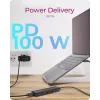ICY BOX IB-HUB1437-CPD káblový USB 3.2 Gen 2 (3.1 Gen 2) Type-C čierny