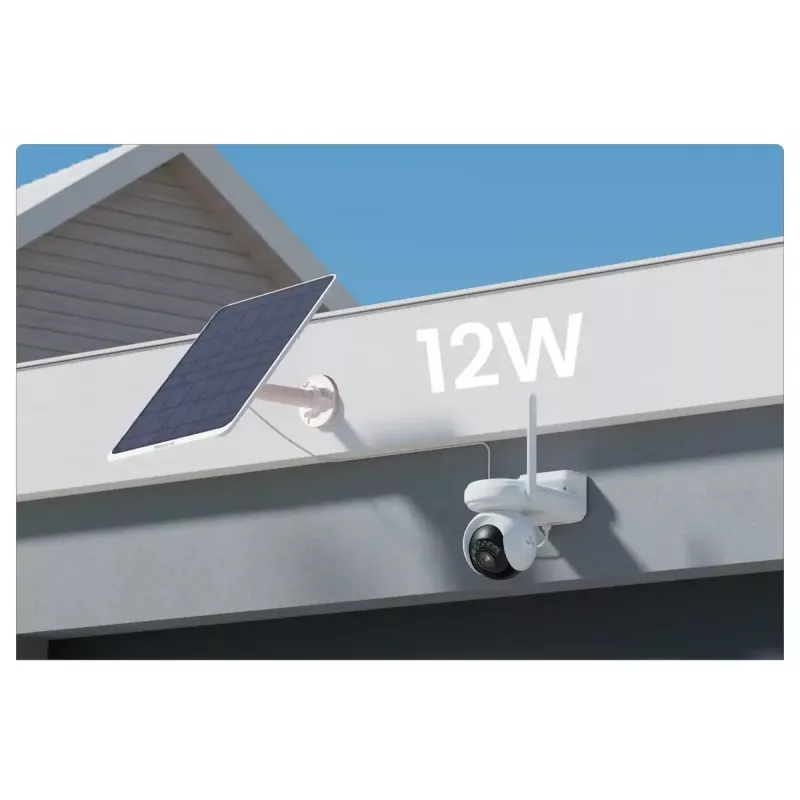 Solárny panel Reolink SP3-W 12W 6V USB-C IP65 exteriér, 360° horizontálne, 90° vertikálne, 4 m kábel, technopolymér, biely