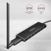 Axagon HUE-F7A 7x USB 3.2 Gen 1 ALU FLAT hub micro napájanie IN 1m USB-A USB 3.2 Gen 1 (3.1 Gen 1) Type-A 5000 Mbit/s čierny