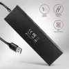 Axagon HUE-F7A 7x USB 3.2 Gen 1 ALU FLAT hub micro napájanie IN 1m USB-A USB 3.2 Gen 1 (3.1 Gen 1) Type-A 5000 Mbit/s čierny