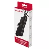 Axagon HUE-F7A 7x USB 3.2 Gen 1 ALU FLAT hub micro napájanie IN 1m USB-A USB 3.2 Gen 1 (3.1 Gen 1) Type-A 5000 Mbit/s čierny