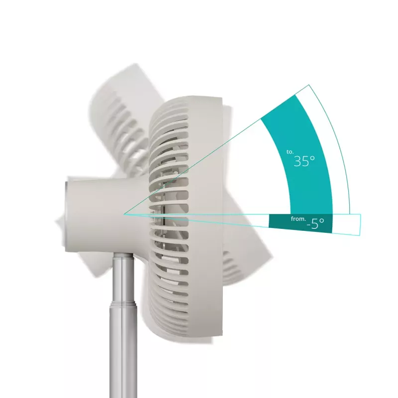 Stojanový ventilátor Duux Rize Flex 21 cm, 4 rýchlosti, oscilácia, 10 W, greige