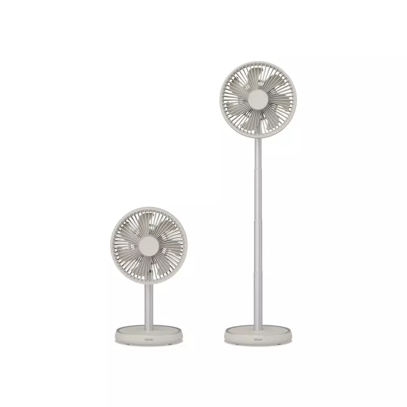 Stojanový ventilátor Duux Rize Flex 21 cm, 4 rýchlosti, oscilácia, 10 W, greige