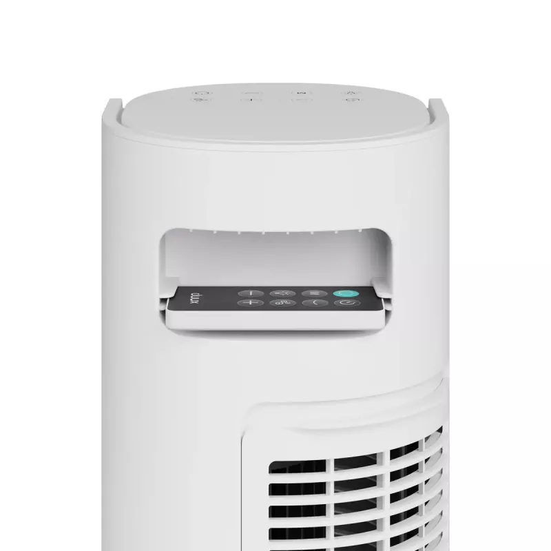 Vežový ventilátor Duux Elevate DXTF02 — priemer 29 cm, 12 rýchlostí, oscilácia, 4–40 W, biely