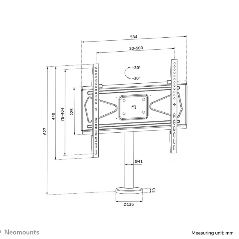 Neomounts TV stojan na stôl na priskrutkovanie DS42-430BL14 max. 50 kg 32-55 inch