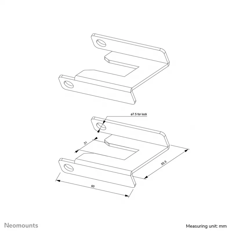 Neomounts ABL-875 sada zámkov kolies pre vozíky (2 ks)